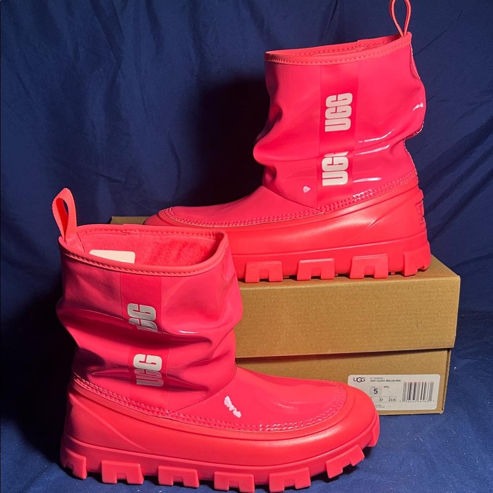 UGG Kids Bright Pink Waterproof Boots
